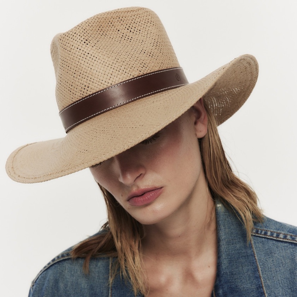 Janessa Leone Hats | Janessa Leone Halston Packable Straw Hat in Sand